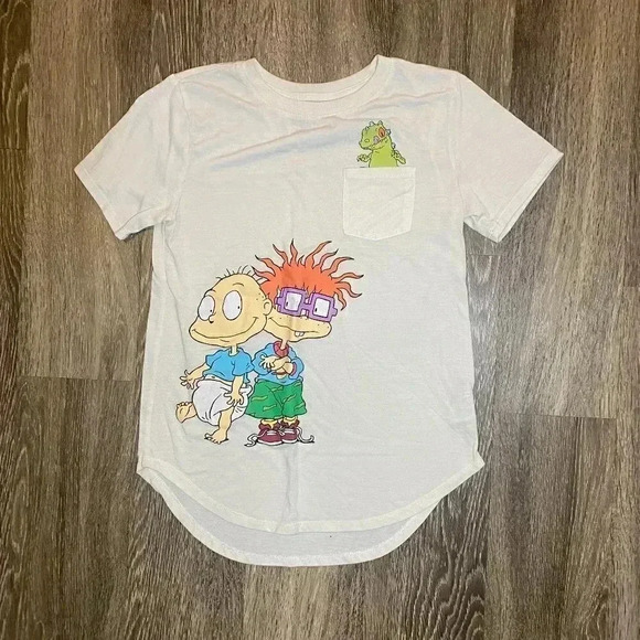 Juniors Nickelodeon Cream Rugrats Tee - M - Picture 1 of 5